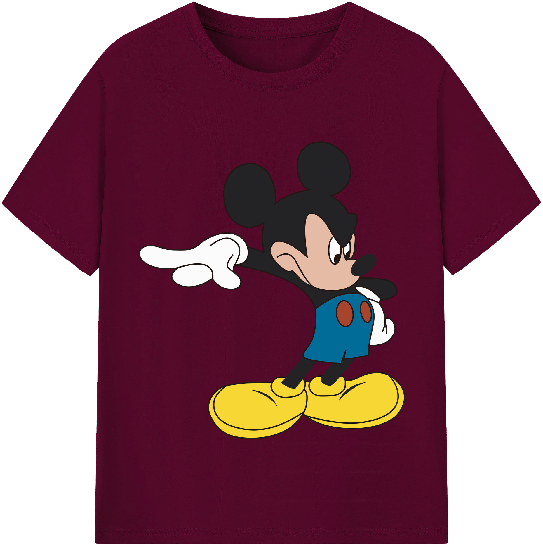 （画像用） ミッキーマウス Mickey Mouse レディースカジュアルプリントTシャツ（綿100％）